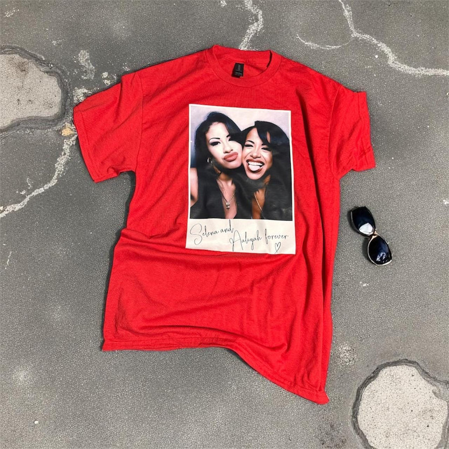 Selena & Aaliyah Custom T-Shirt | Music Legend Graphic Tee