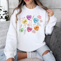 Valentine's Day Hearts Nurse RN Crewneck Sweatshirt | Custom Nurse Gift