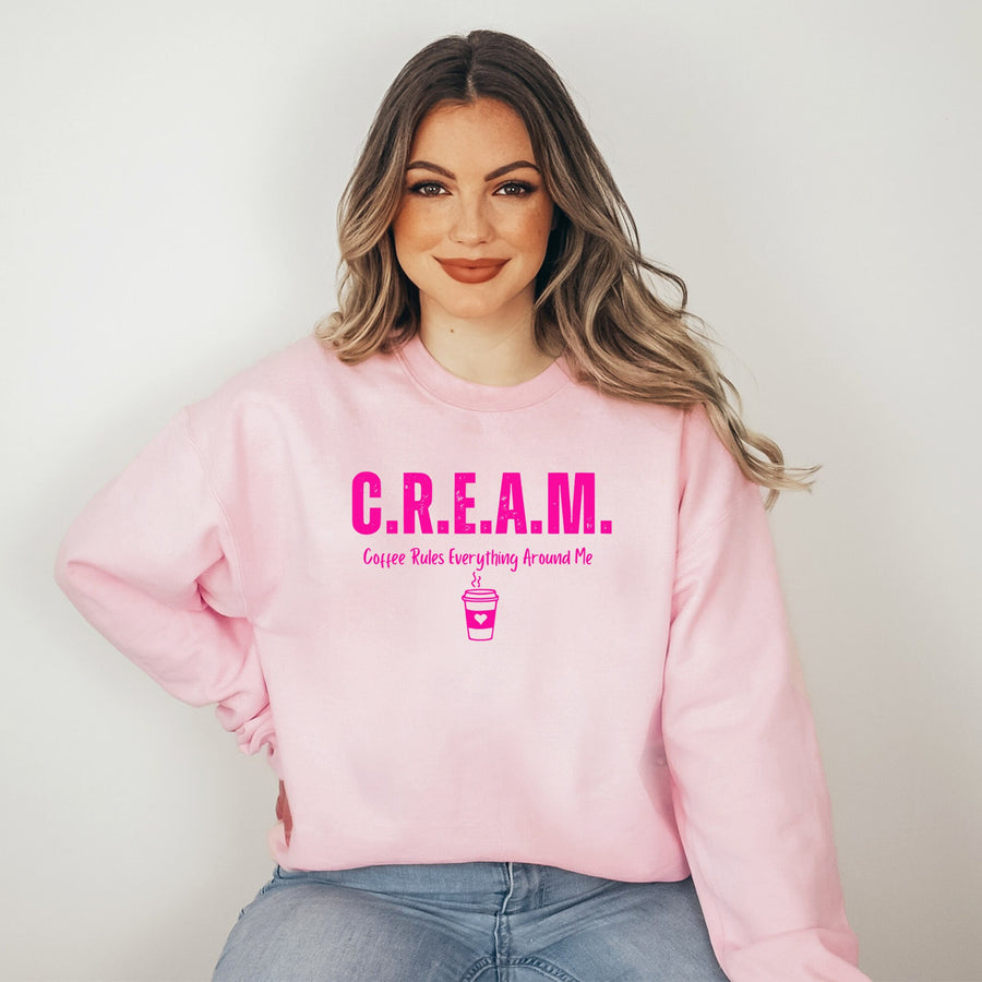 Cream & Coffee Custom Crewneck Sweatshirt | Aesthetic Coffee Lover Gift