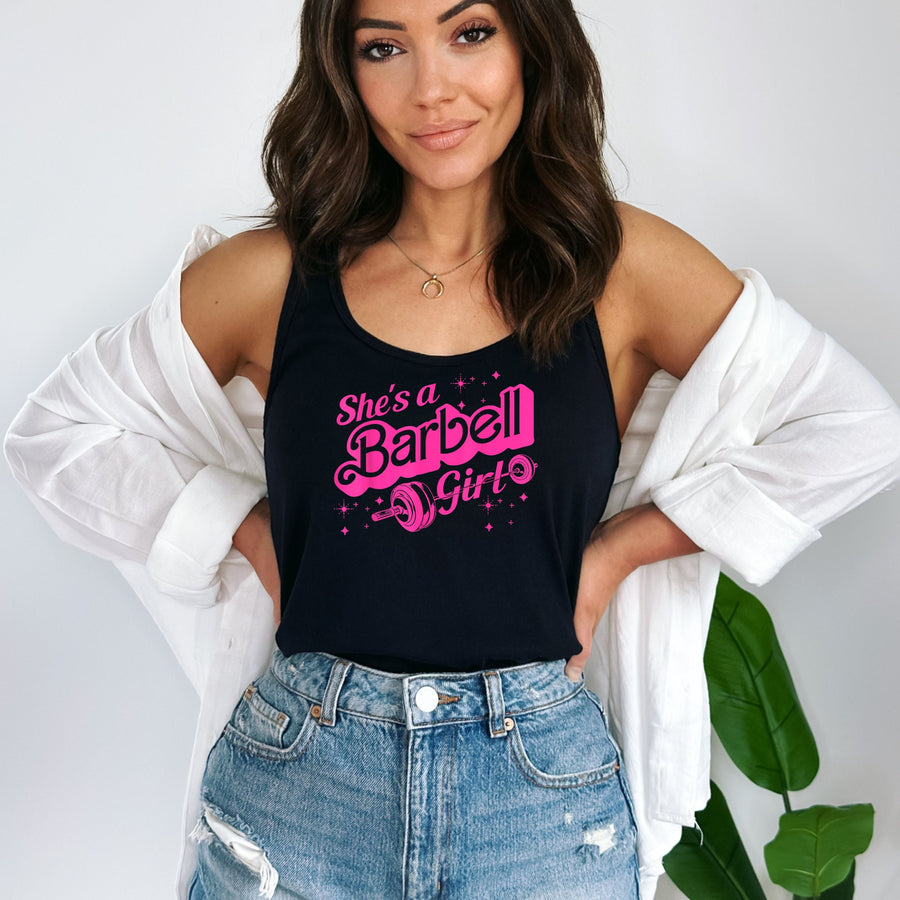 She's a Barbell Girl Women's Muscle Tank Top