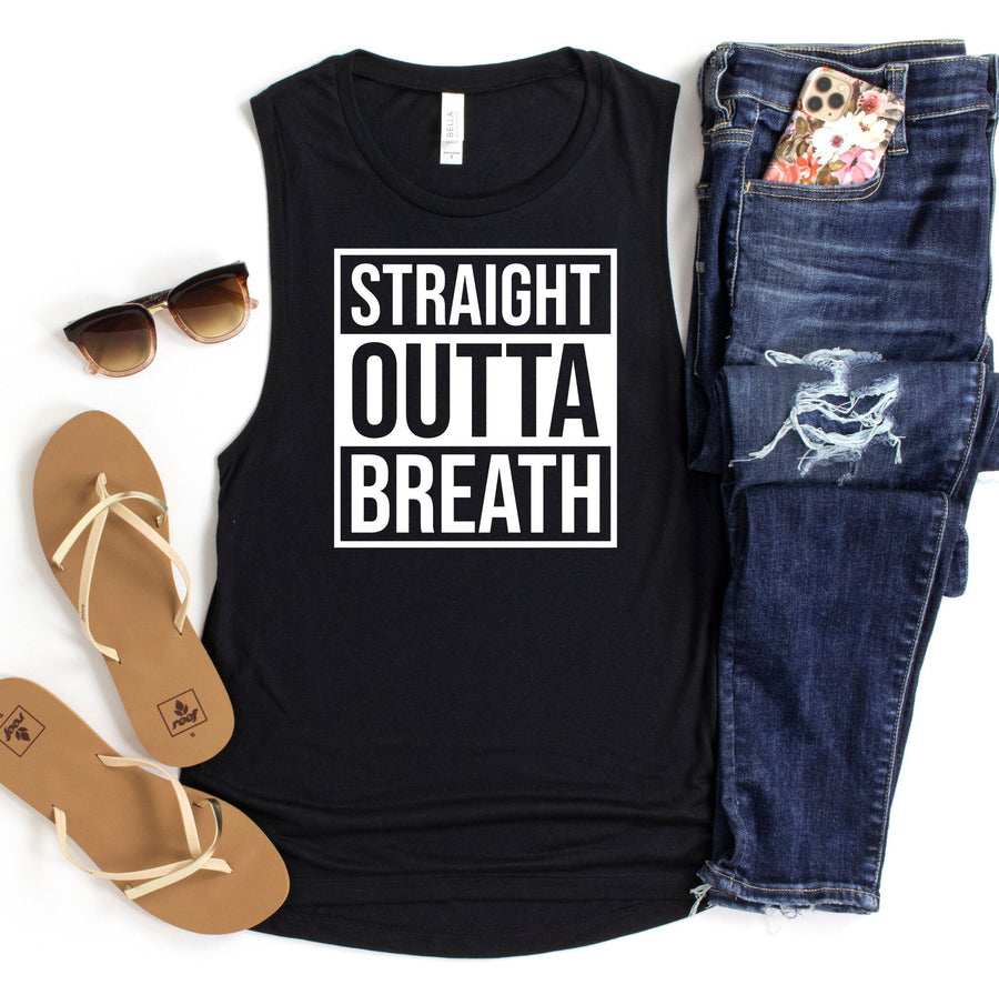 Straight Outta Shape Muscle Tank Top | Women's Gym