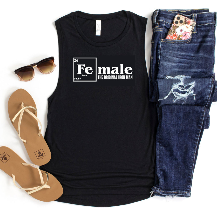 Fe-male: The Original Iron Man | Gym Tank Top