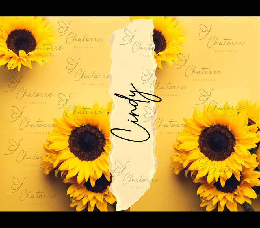 Personalized Sunflower Tumbler 20 oz