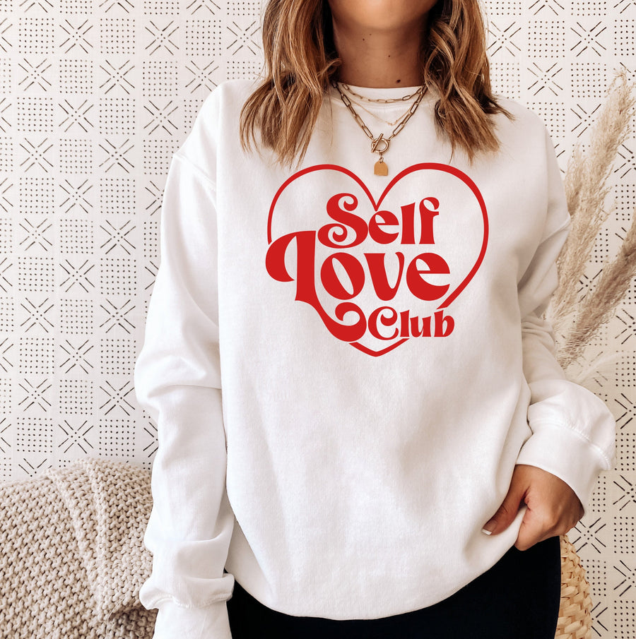 Self Love Club Crewneck Sweatshirt | Custom Empowerment Gift