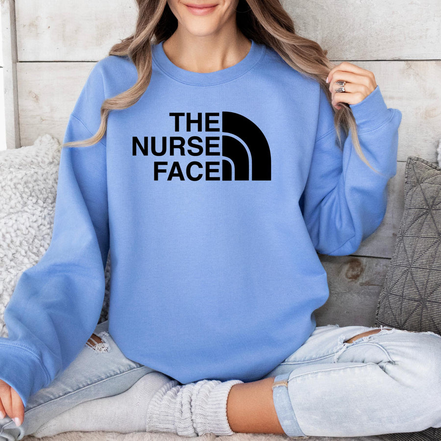 RN Nurse Custom Crewneck Sweatshirt | Nurse Life Graphic Sweatshirt