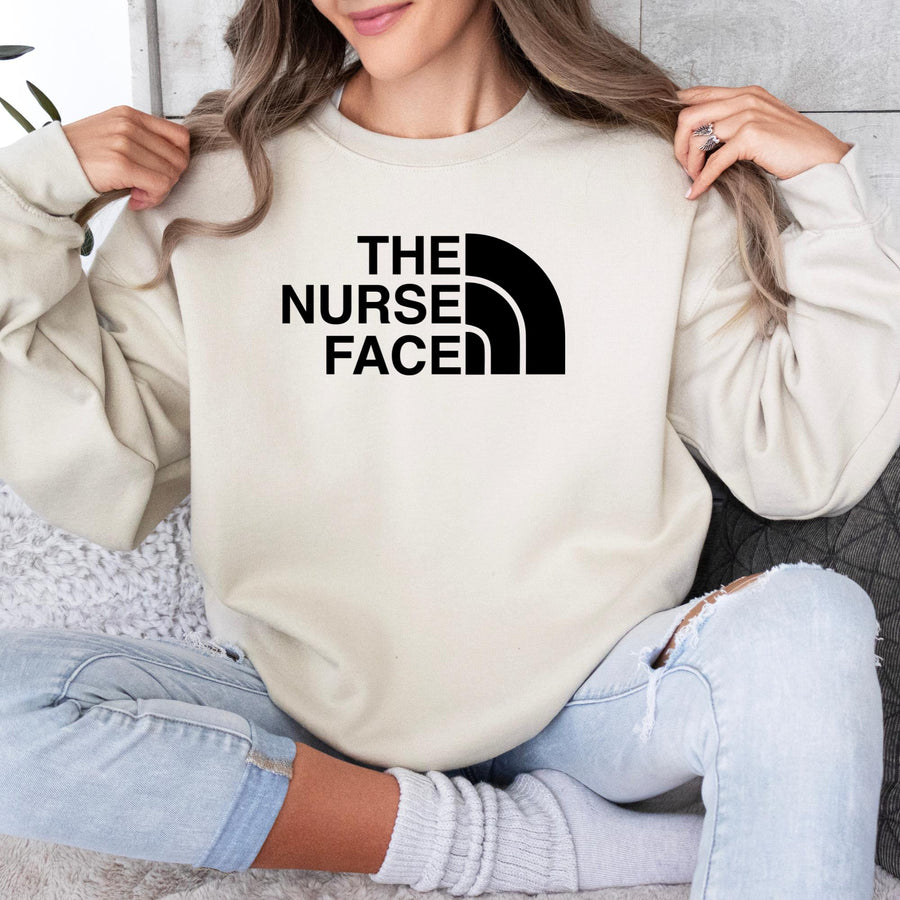 RN Nurse Custom Crewneck Sweatshirt | Nurse Life Graphic Sweatshirt