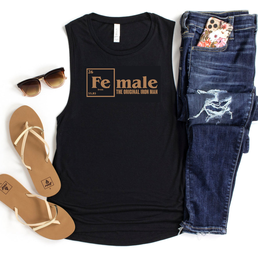 Fe-male: The Original Iron Man | Gym Tank Top