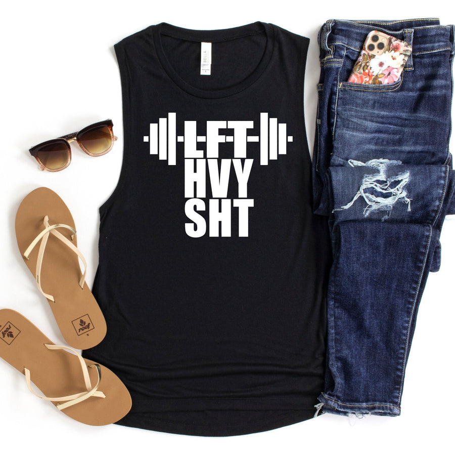Lift Heavy Sh*t Muscle Tank Top | Women's Gym Tank