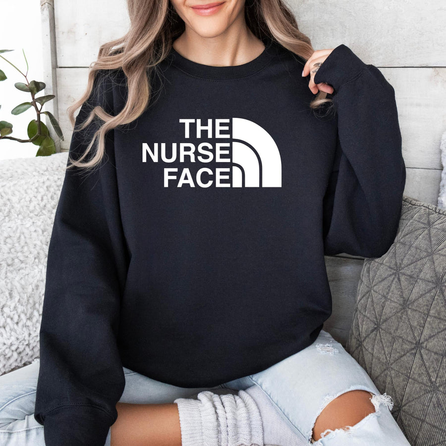 RN Nurse Custom Crewneck Sweatshirt | Nurse Life Graphic Sweatshirt
