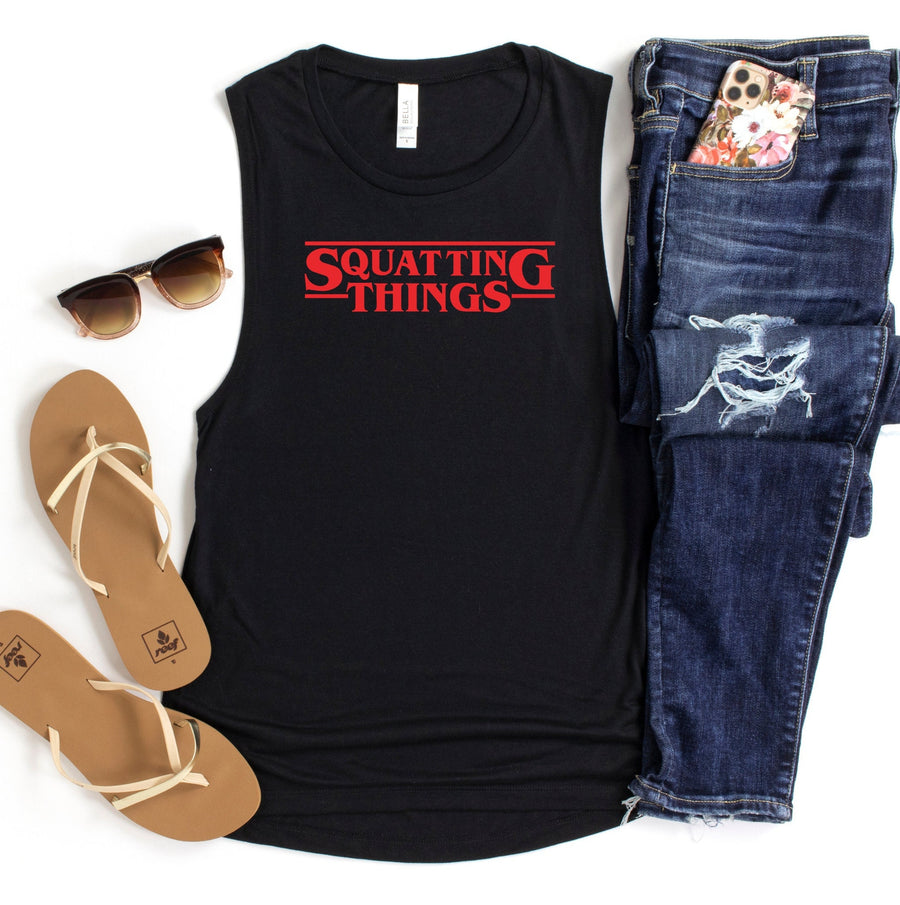 Squatting Things Muscle Tank Top