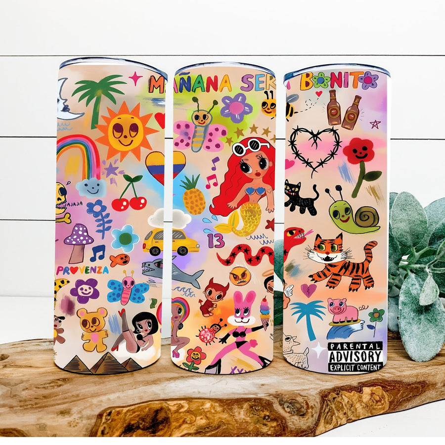 Latina Music Fan Art Tumbler 20 oz