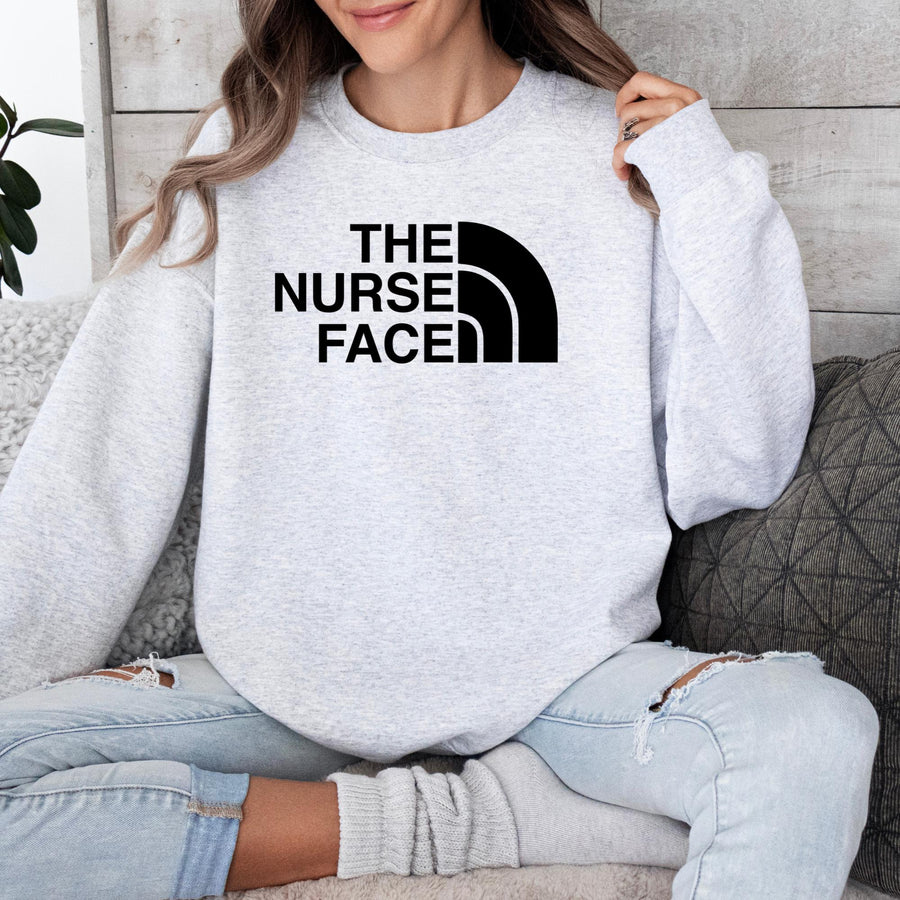 RN Nurse Custom Crewneck Sweatshirt | Nurse Life Graphic Sweatshirt