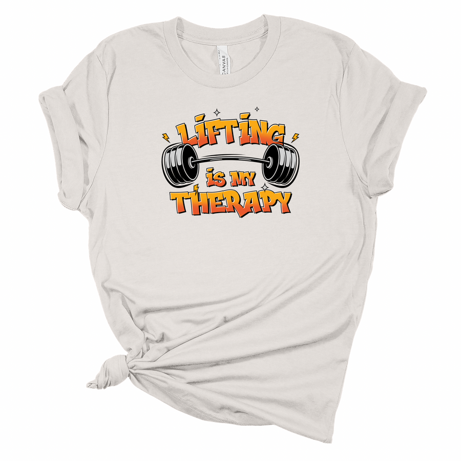 Lifting Is My Therapy T-Shirt | Funny Weightlifting & CrossFit Tee
