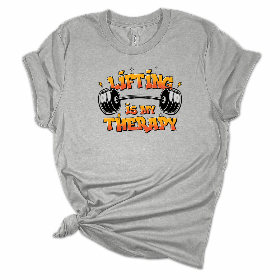 Lifting Is My Therapy T-Shirt | Funny Weightlifting & CrossFit Tee