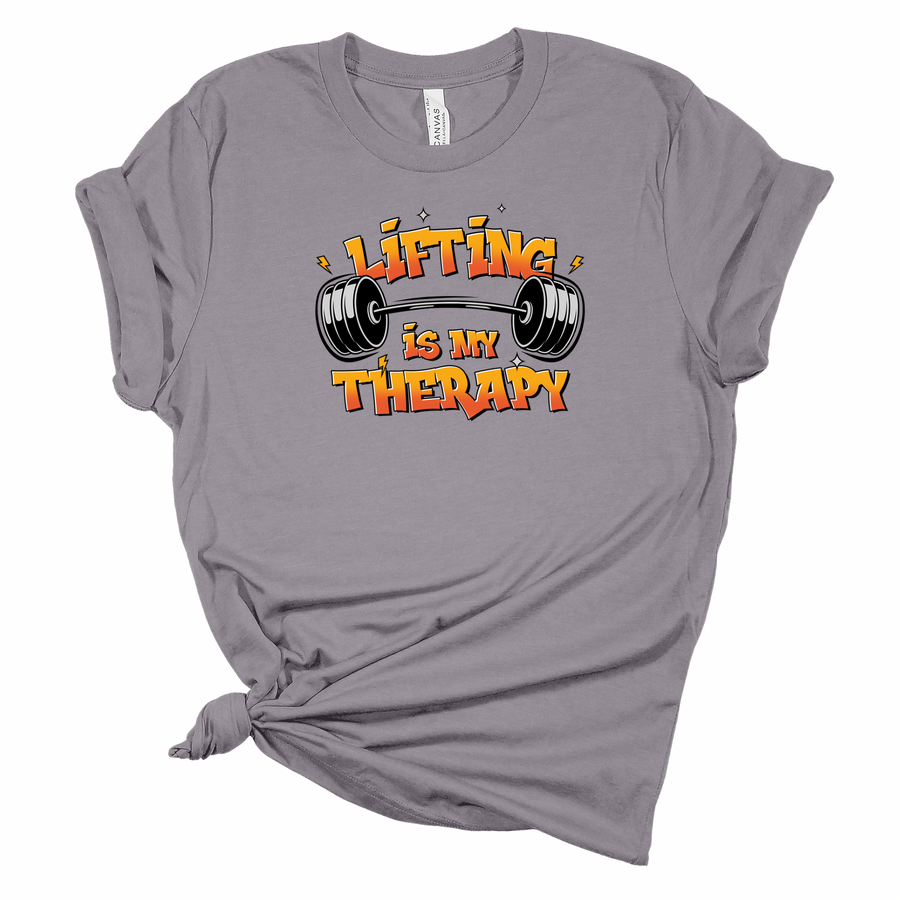 Lifting Is My Therapy T-Shirt | Funny Weightlifting & CrossFit Tee