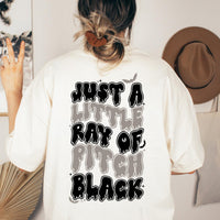 Pitch Black Graphic T-Shirt | Front & Back Print