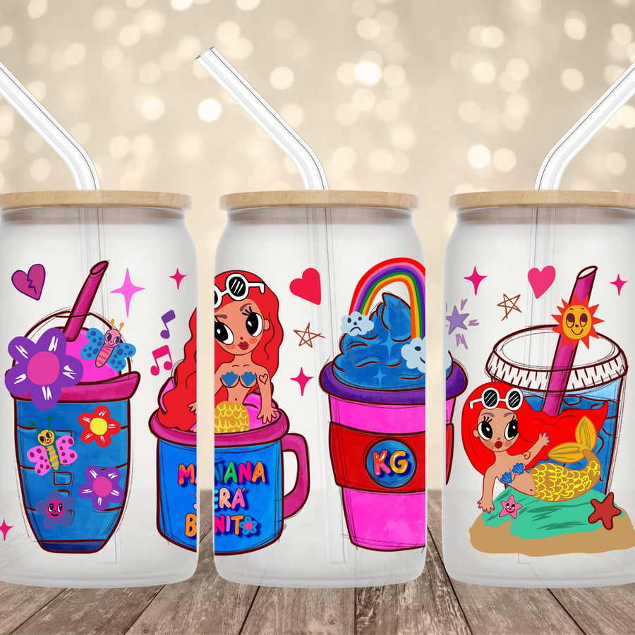 Frosted Glass Can Cup – 16oz Custom Iced Coffee Cup