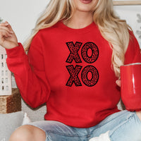 XOXO Leopard Print Crewneck Sweatshirt