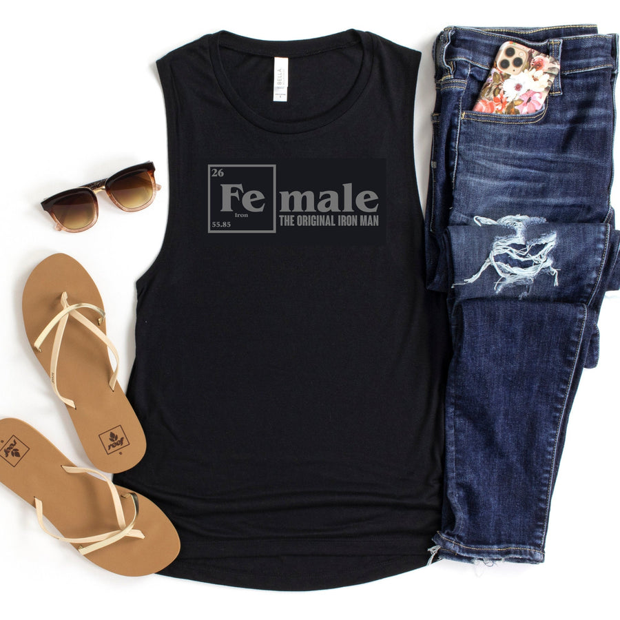 Fe-male: The Original Iron Man | Gym Tank Top