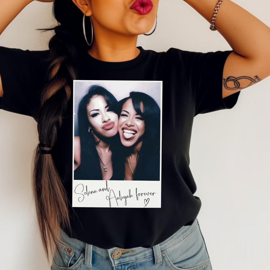 Selena & Aaliyah Custom T-Shirt | Music Legend Graphic Tee